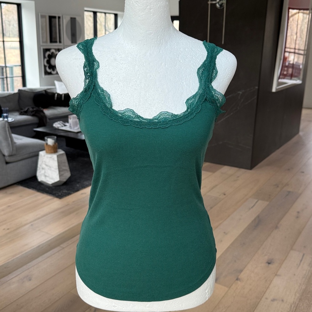 GapBody Mini Rib Lace PJ Tank Top